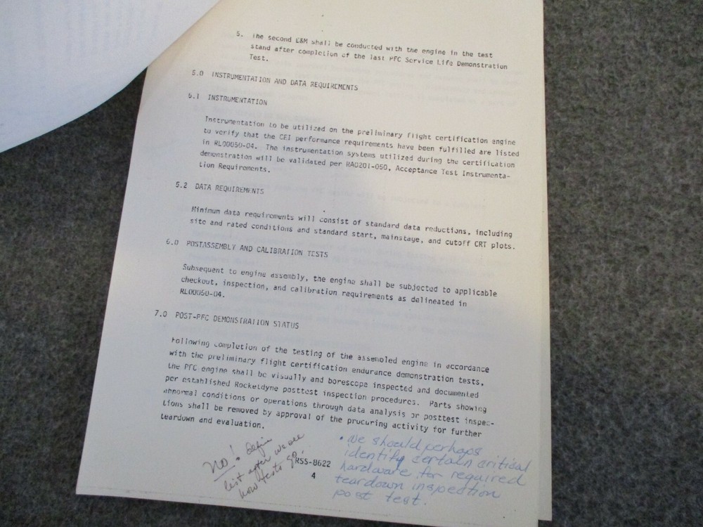 1978-80 NASA MSFC SPACE SHUTTLE PRELIMINARY FLIGHT CERTIFICATION INFO+AWARD CERT