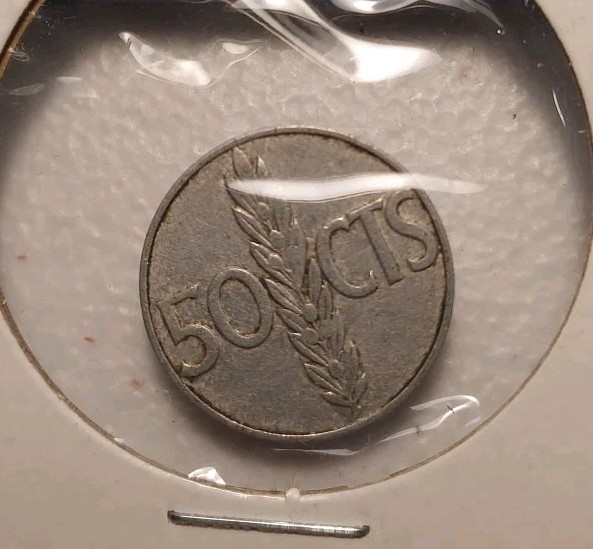 1966 Spain 50 Centimos Coin