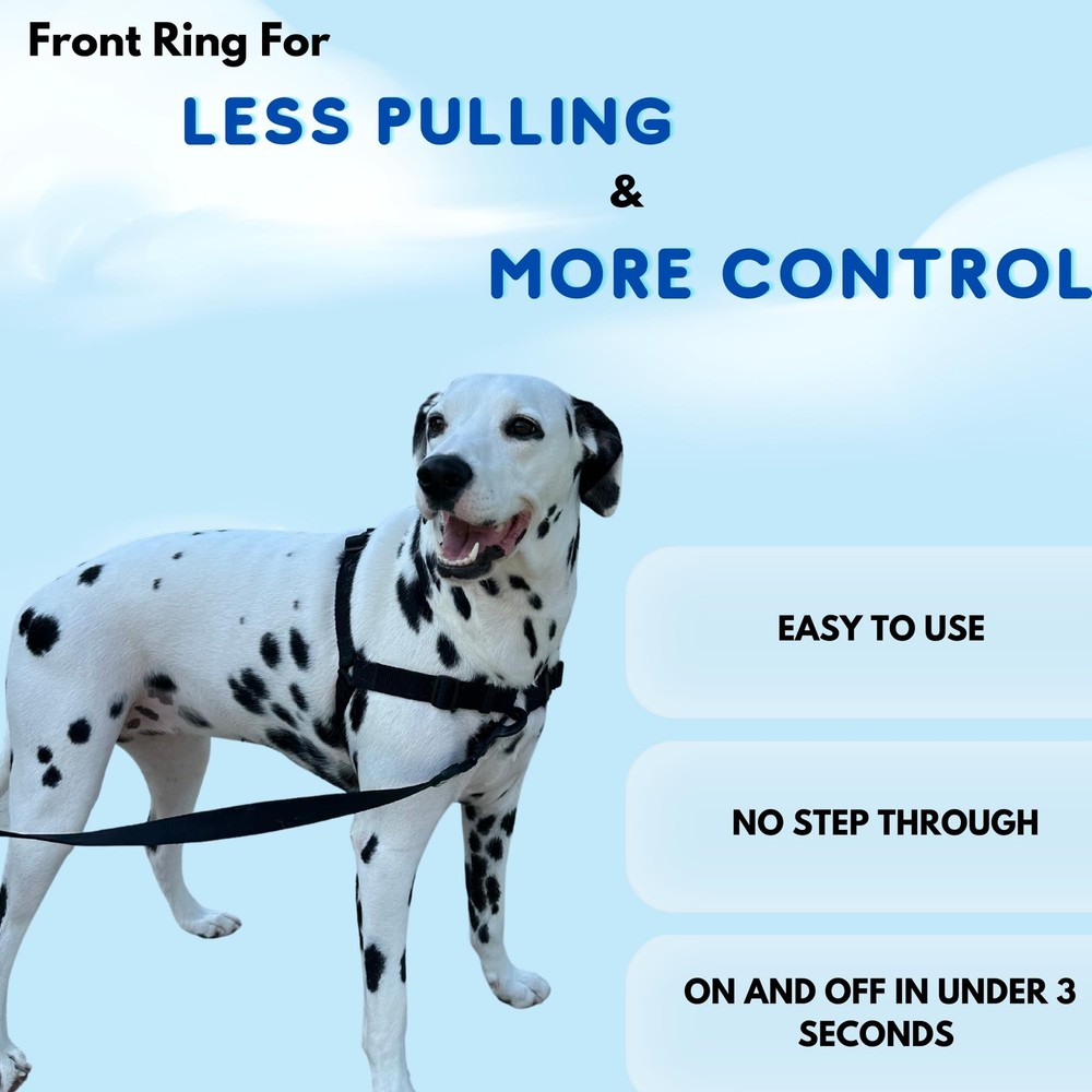 Dream Walk No-Pull Dog Harness- Adjustable Comfortable Easy to Use Pet Halter...
