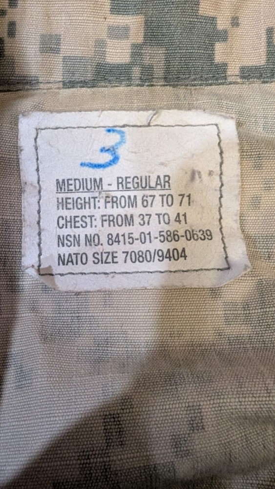 Authentic Army Combo Combat Jacket Size M And Cargo Pants Size L