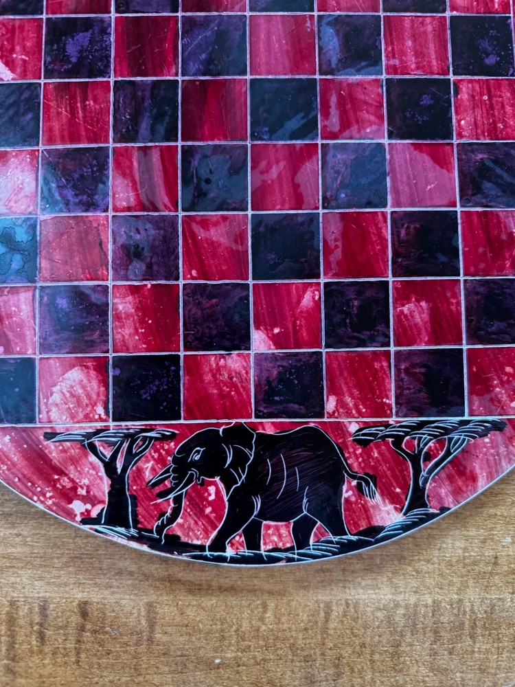 Vintage African Soap Stone Chess/Checkers Board