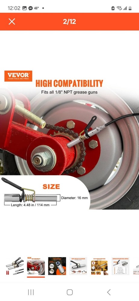 Vevor Locking Grease Coupler TH-46-9B