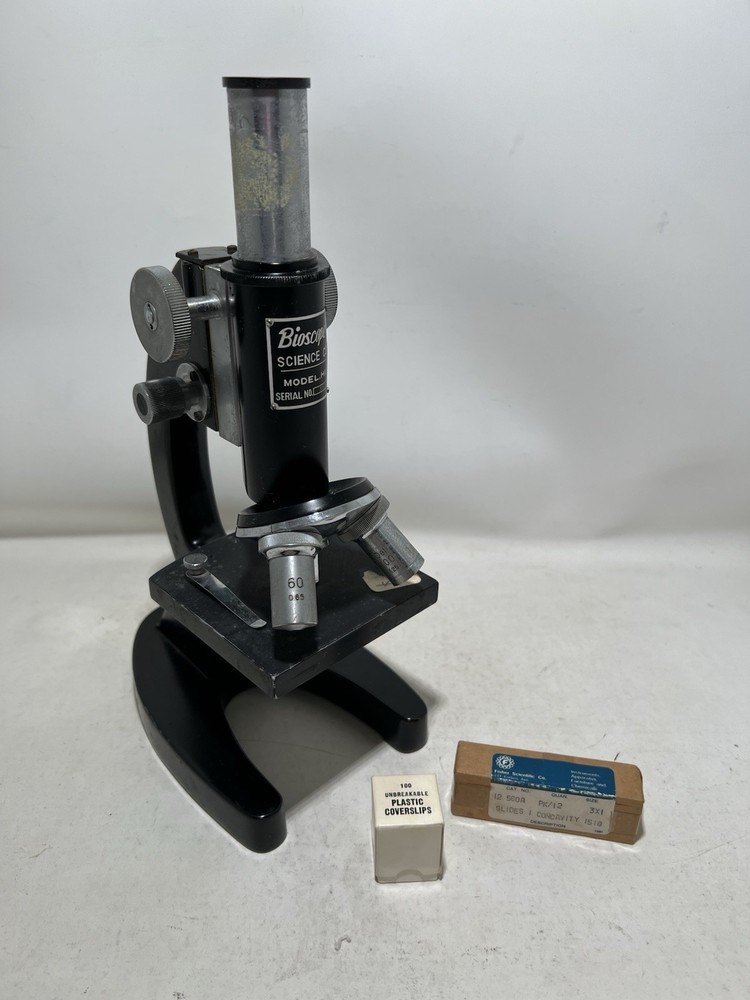 Bishops Science Co. Microscope - Model HI with Coverslips and Slides