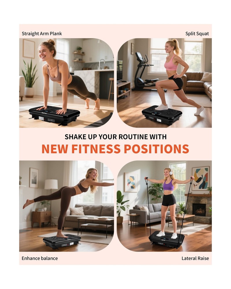 Shake Plate Vibration Exercise Machine for Lymphatic Drainage Massager & Weig...