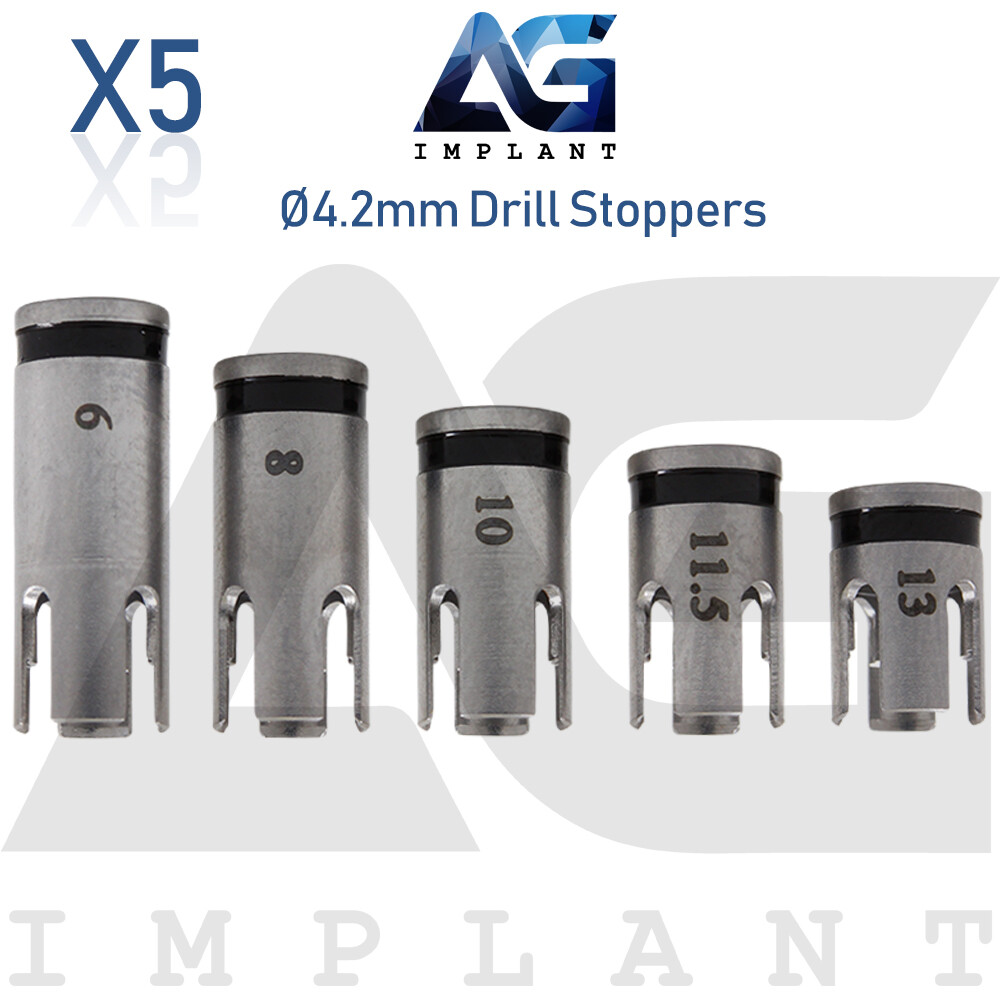 5 Drill Stoppers Ø4.2mm External Irrigation Tools Dental