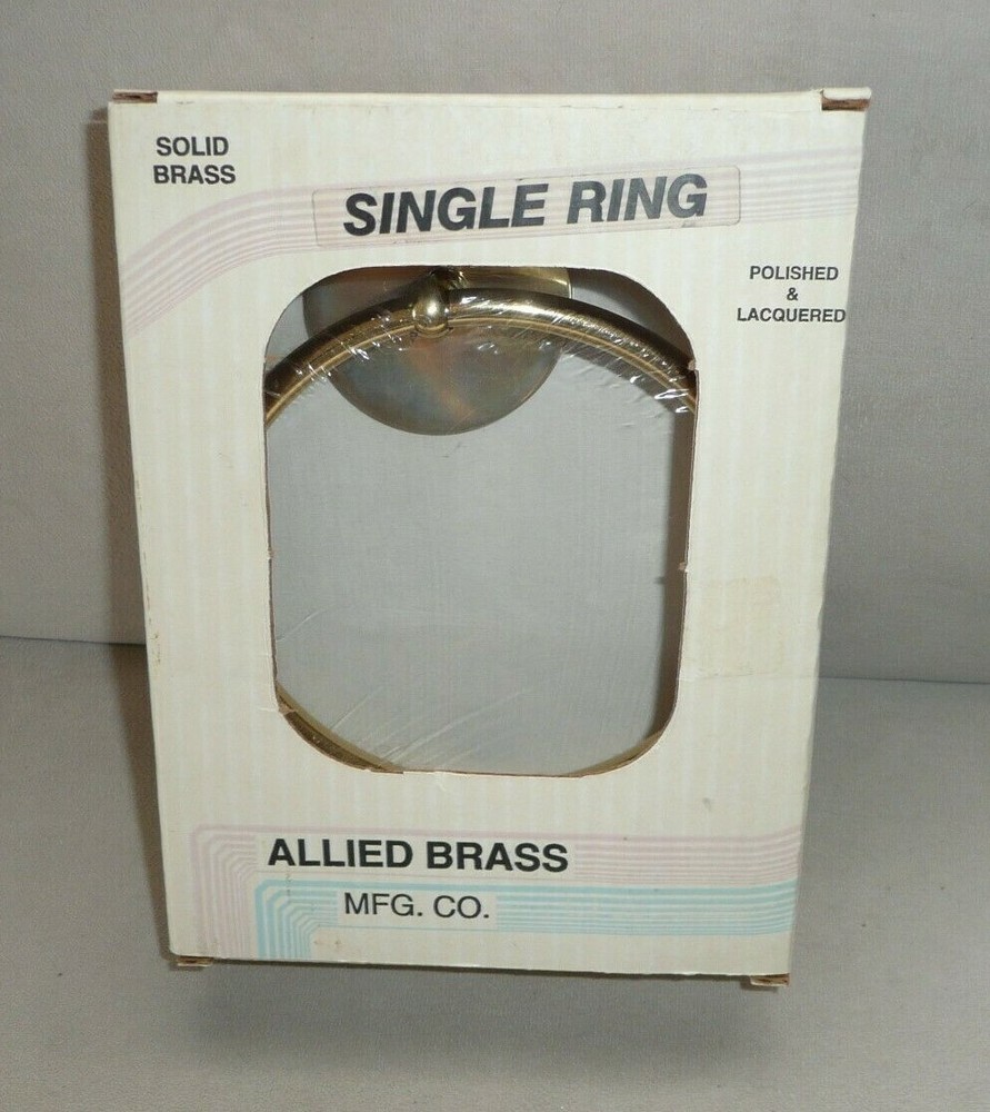 Vintage Allied Brass MFG Co Solid Brass Single Ring Style 1016 NIB NEW