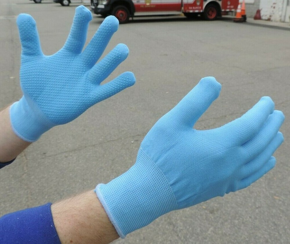 Work Gloves Pack of 14 Nylon Single Side Dot String Gloves Protective Gloves szL