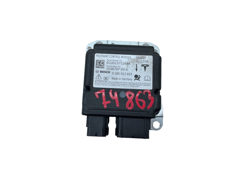 ⭕ 16-20 Tesla Model X Safety Restraint Control Module (Crash Data) 1036767-00-A