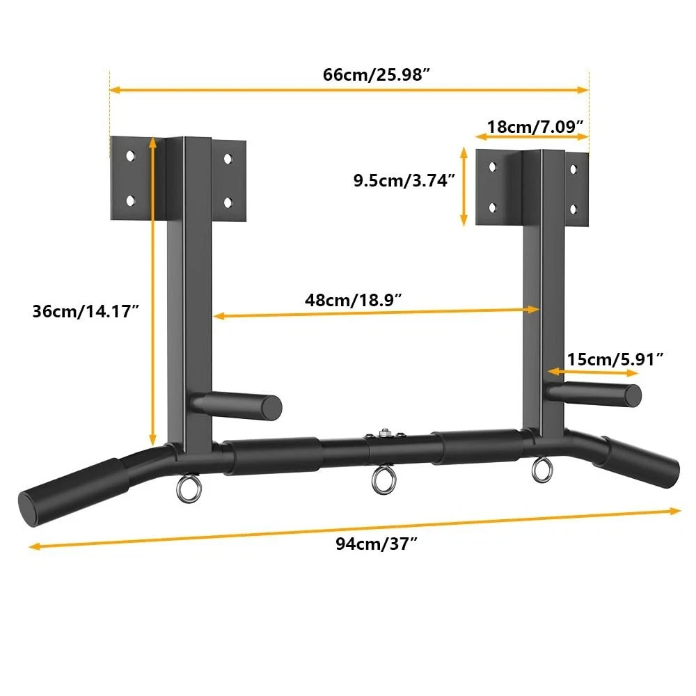 Wall Mount Pull Up Bar, Joist Mount Pull Up Bar, Beam and Rafter Mounted Chin...