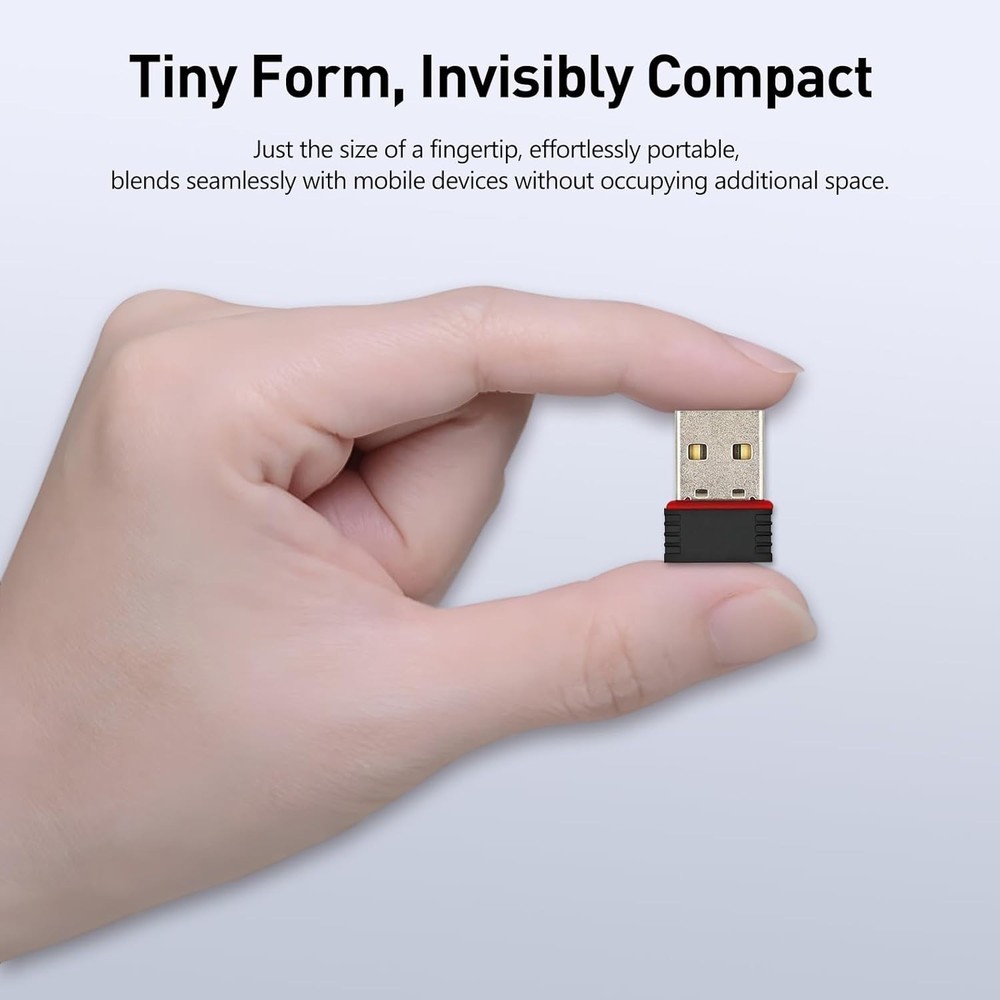 Dual 150Mbps Wireless USB WiFi Adapter - Fast Speed for Multimedia Experience