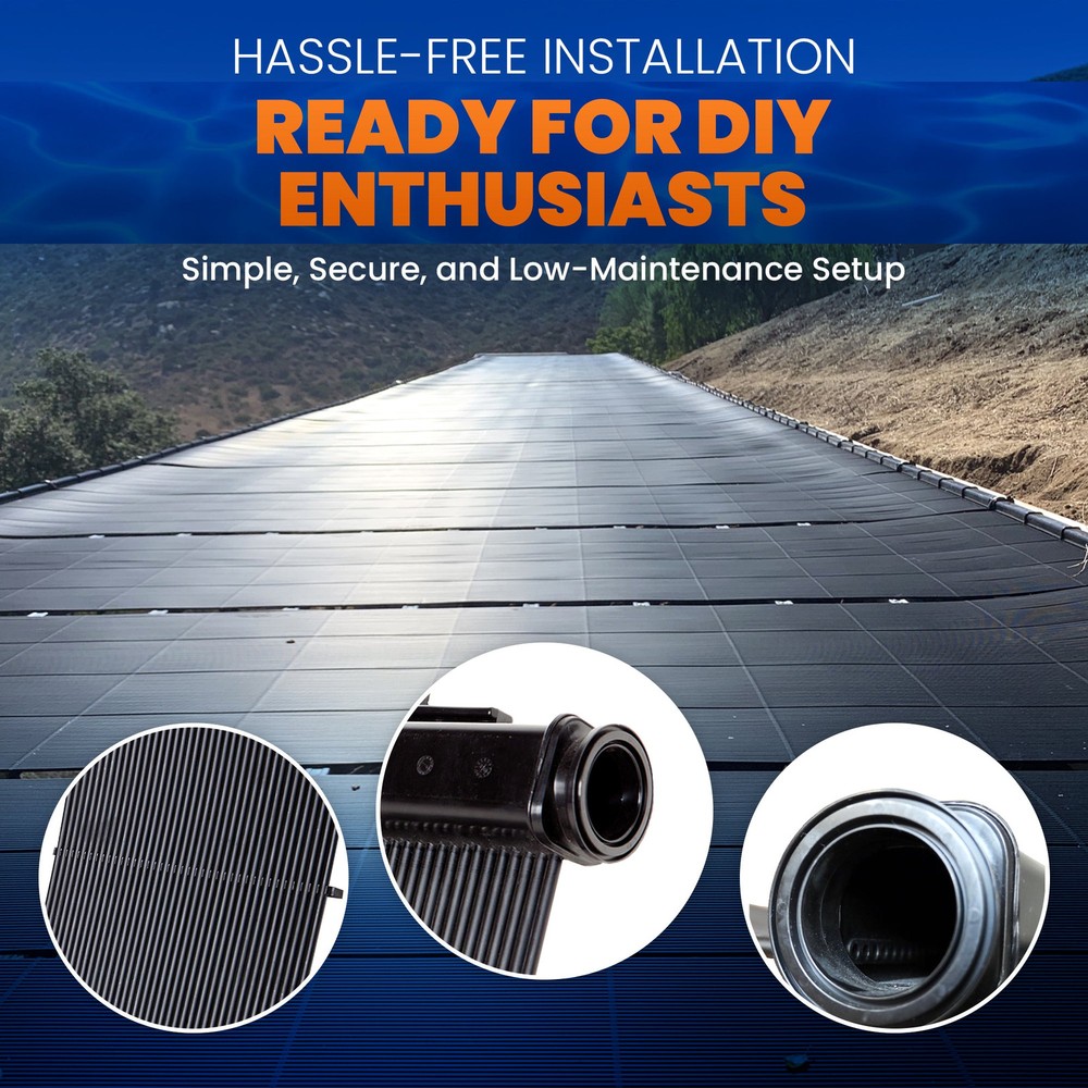 Industrial Grade Solar Pool Heater Panel - Advanced High-Wind Mounting Security