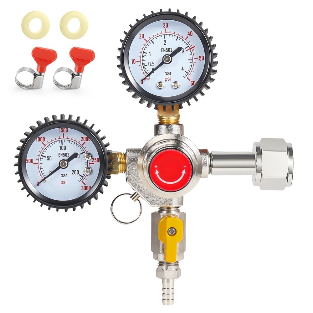 Co2 Regulator for Kegerator - CGA320 Draft Beer Regulator Kegerator Regulator...