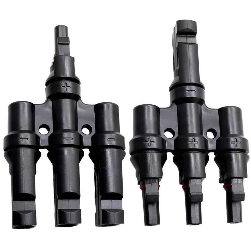 Solar Panel Connector 3 Way Branch MMMF/FFFM - DIY Mount Tool Solar Parallel ...
