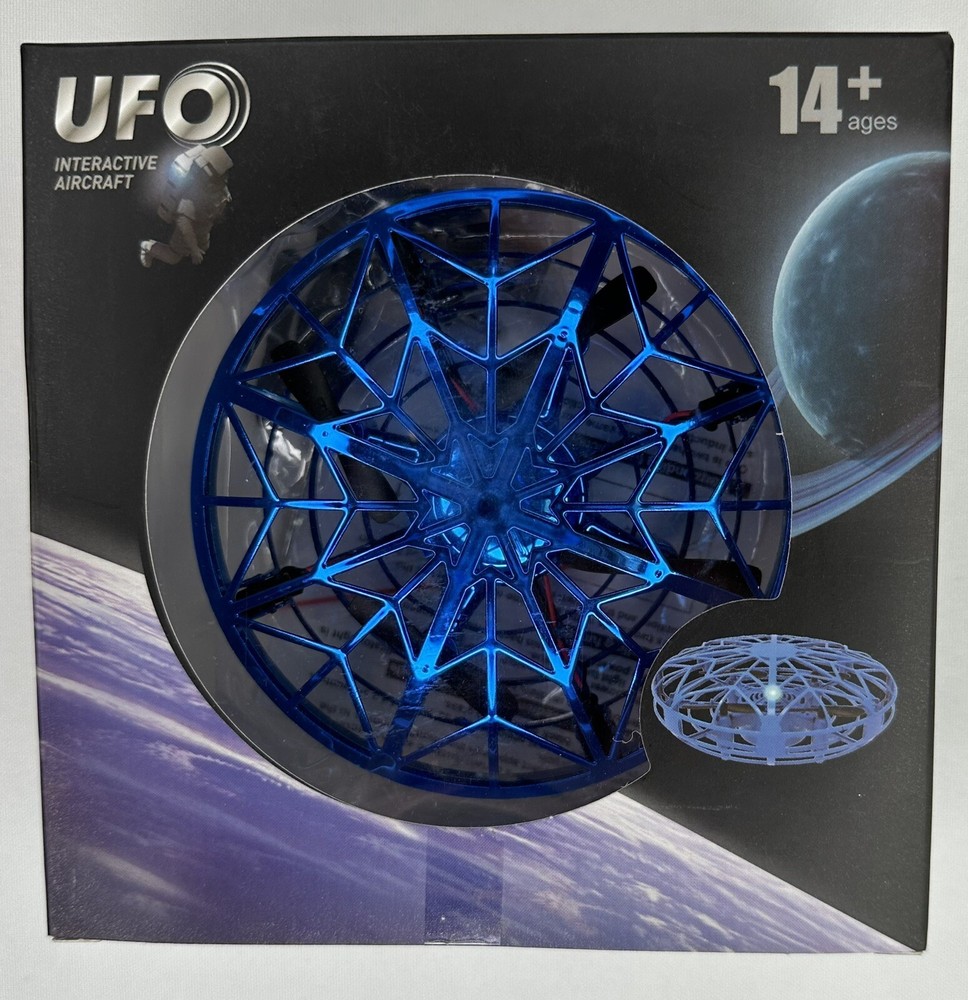 UFO Interactive Aircraft Gravity Toy Hand-Controlled Rechargeable Blue