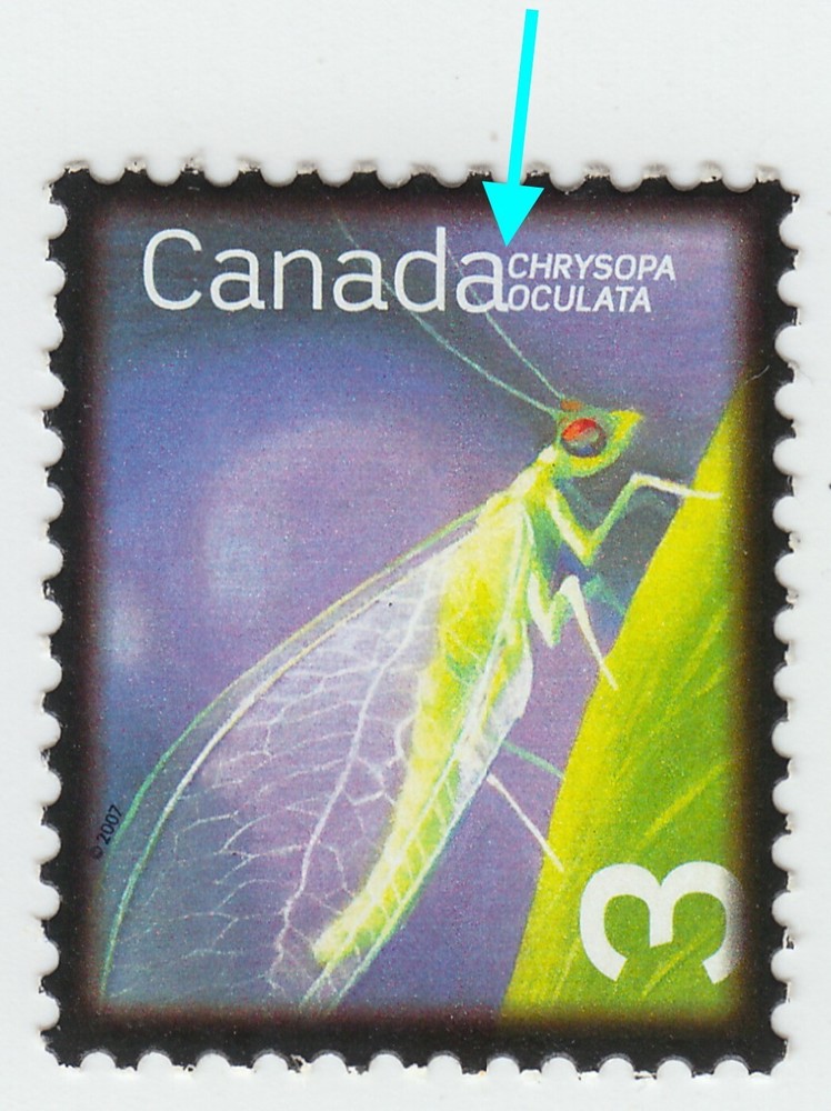 Plate ERROR = NO SPACE BETWEEN WORDS = insects Canada 2007 #2235a MNH ec528