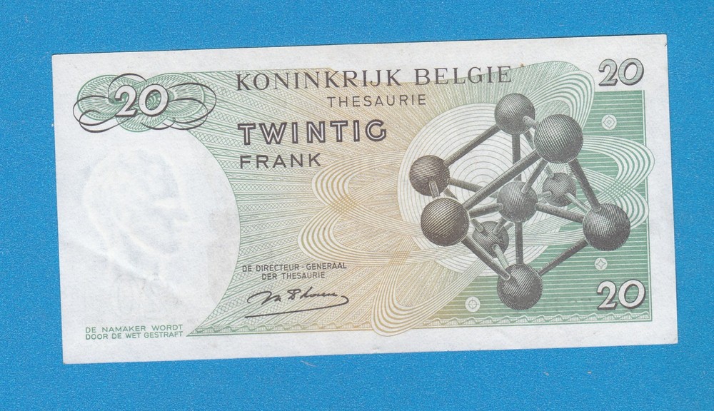 1964 Belgium 20 Francs Note