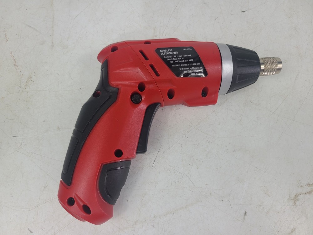 TOOL SHOP CORDLESS SCREWDRIVER 241-1381 (TESTED)