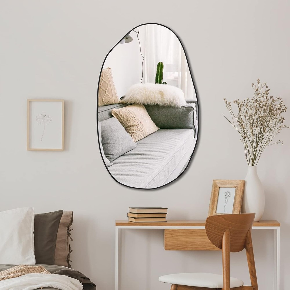 Irregular Asymmetrical Mirror Wall Mounted Unique Vanity Mirror,Shaped Dressing