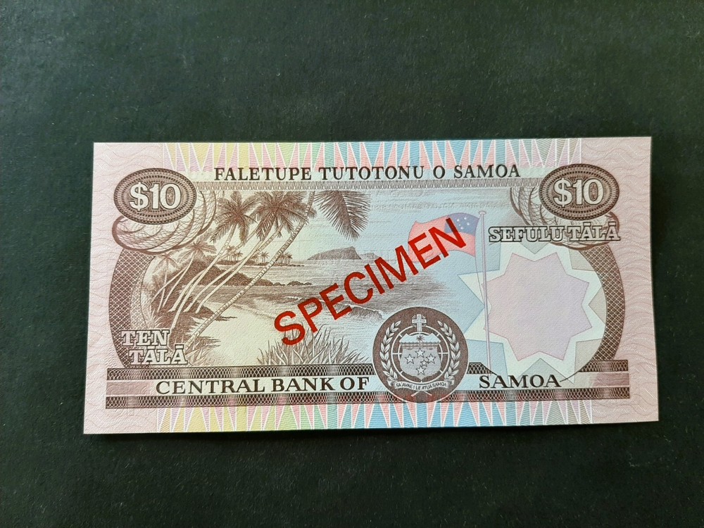 Western Samoa p-34 , UNC , 10 Tala , 2002 , SPECIMEN !!