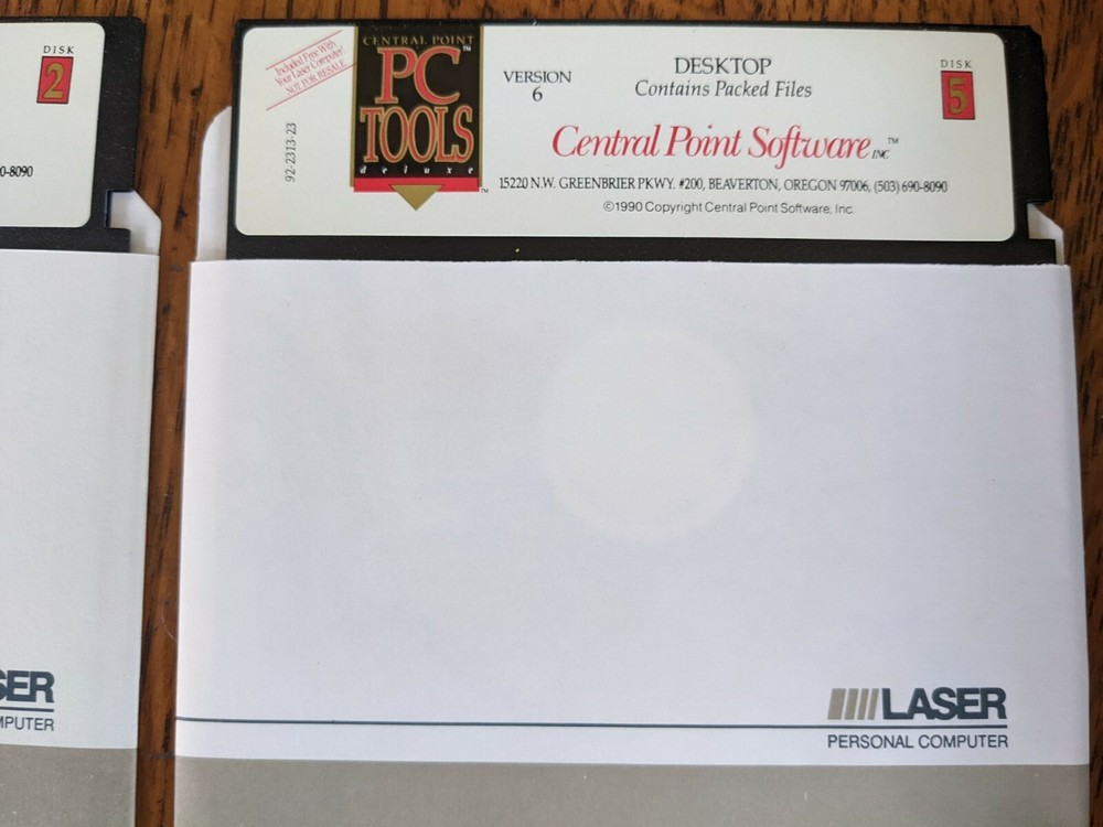 Laser Computer Central Point Software PC Tools Deluxe 6.0 for IBM - 6 DISK SET