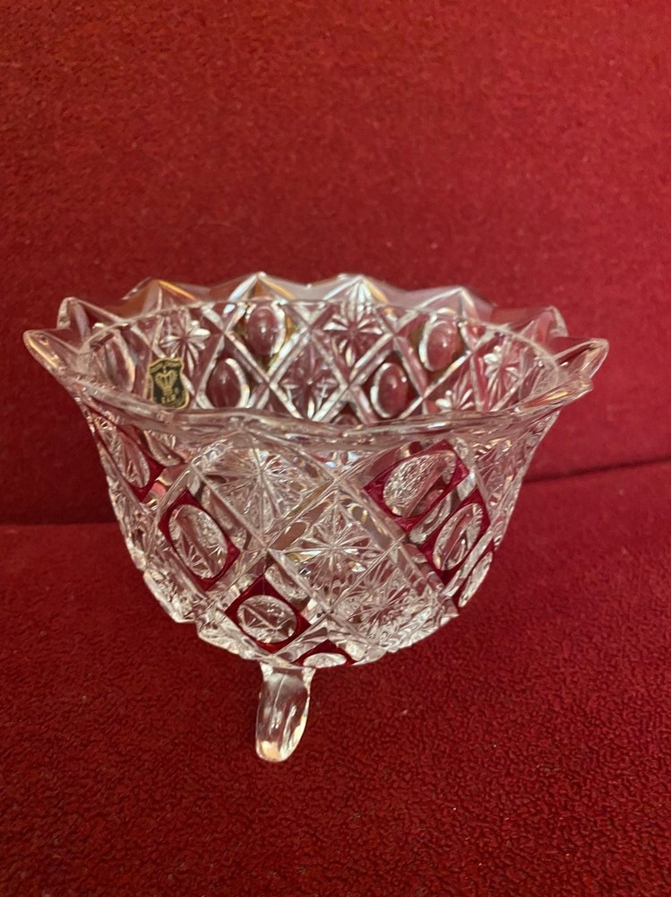 Bowl footed Golden Crown Crystal