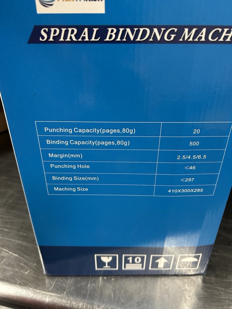 PrintFinish Coilbind S25A Coil Binding Machine With Bindings New NIB