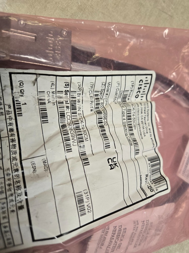 Nob Cisco STACK-T4-50CM Type 3 Stacking Cable 50 CM