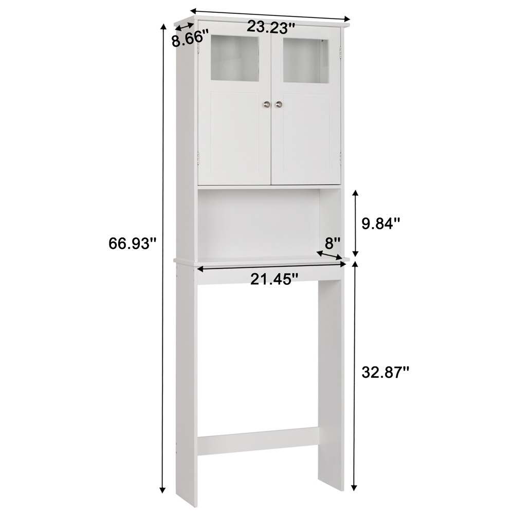 Double Doors Bathroom Cabinet White