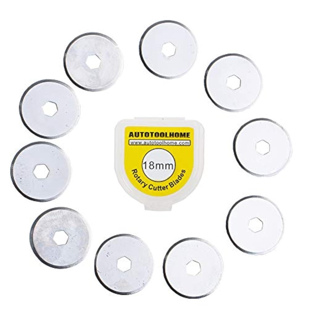 AUTOTOOLHOME 18mm Rotary Cutter Blades 10 Pack Replacement
