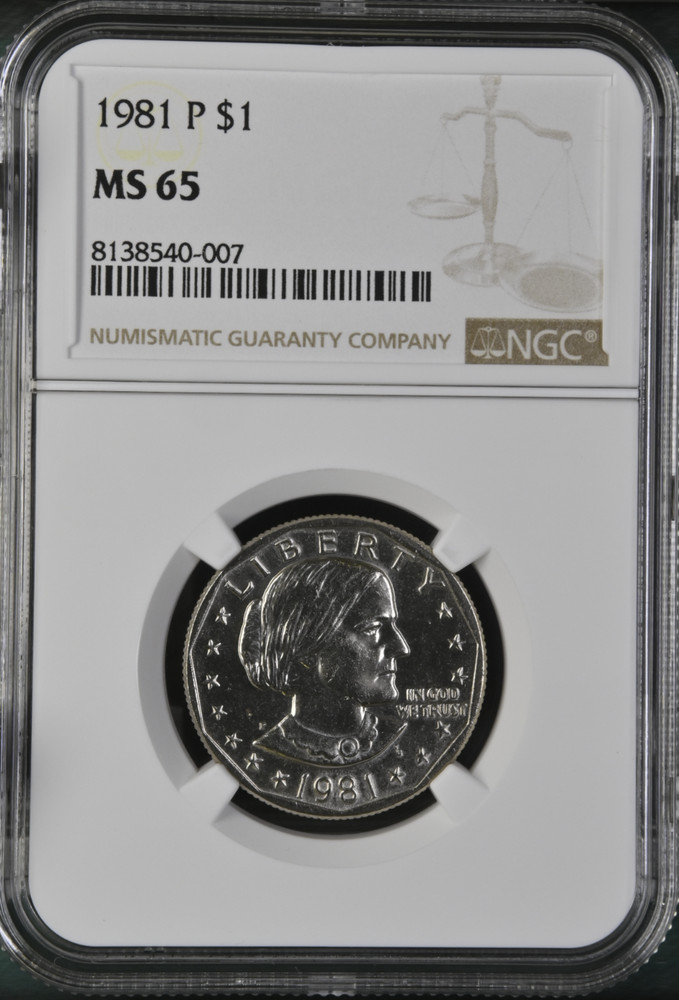 1981 P Susan B. Anthony $1 NGC MS 65