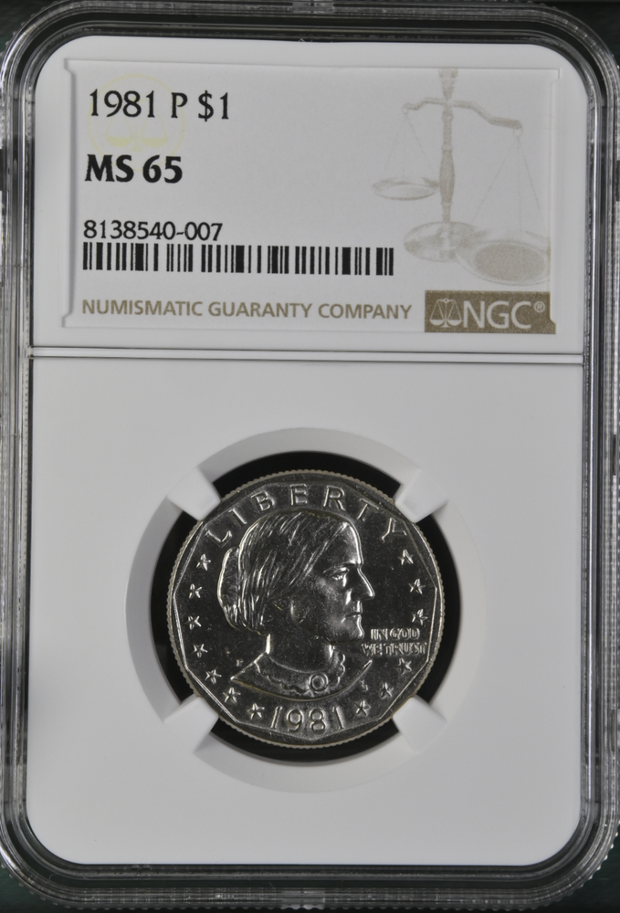 1981 P Susan B. Anthony Dollar $1 NGC MS65