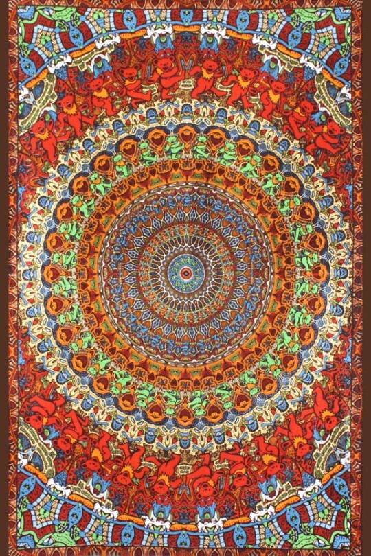 Grateful Dead Psychedelic Bear Tapestry 60x90 Wall Hanging