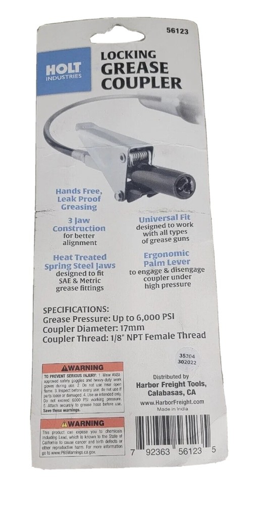 HOLT Industries Locking Grease Coupler.