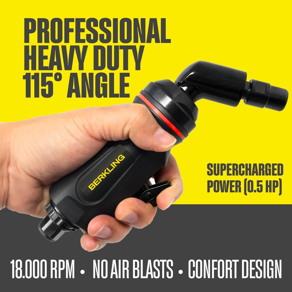 Berkling Tools 1/4 Air Die Grinder Professional Grade Heavy Duty with Variable S