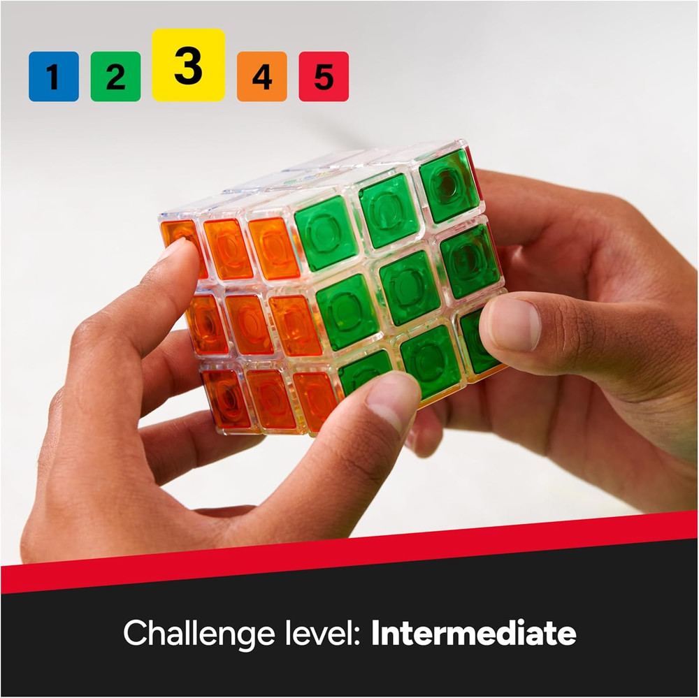 Rubik’S Cube, Crystal Cube, Transparent 3X3 Color-Matching Puzzle Game, Problem-