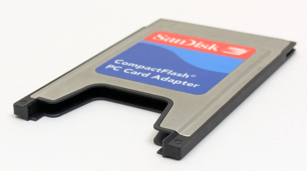 SanDisk Compact Flash PC Card Adapter PCMCIA CF Memory Reader TESTED Working