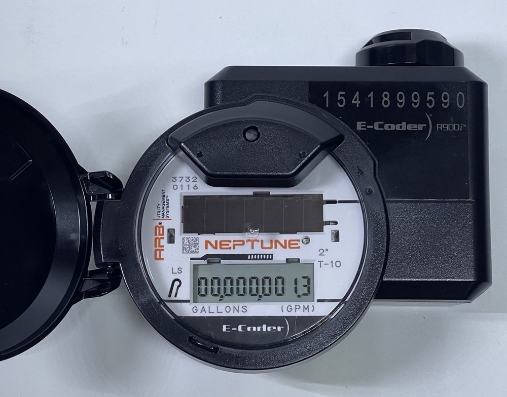 Neptune R900 v4 E-Coder T-10 Water Meter Digital LCD Reading Register
