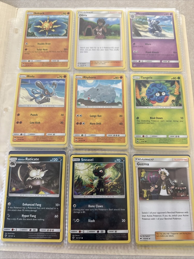 Pokemon Burning Shadows Base Set Lot
