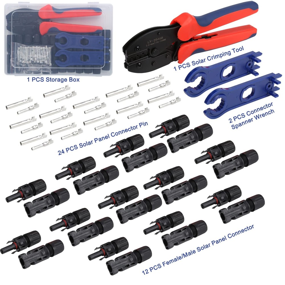 YXGOOD Solar Crimping Tool for Panel Cable with 12 Pairs Solar...