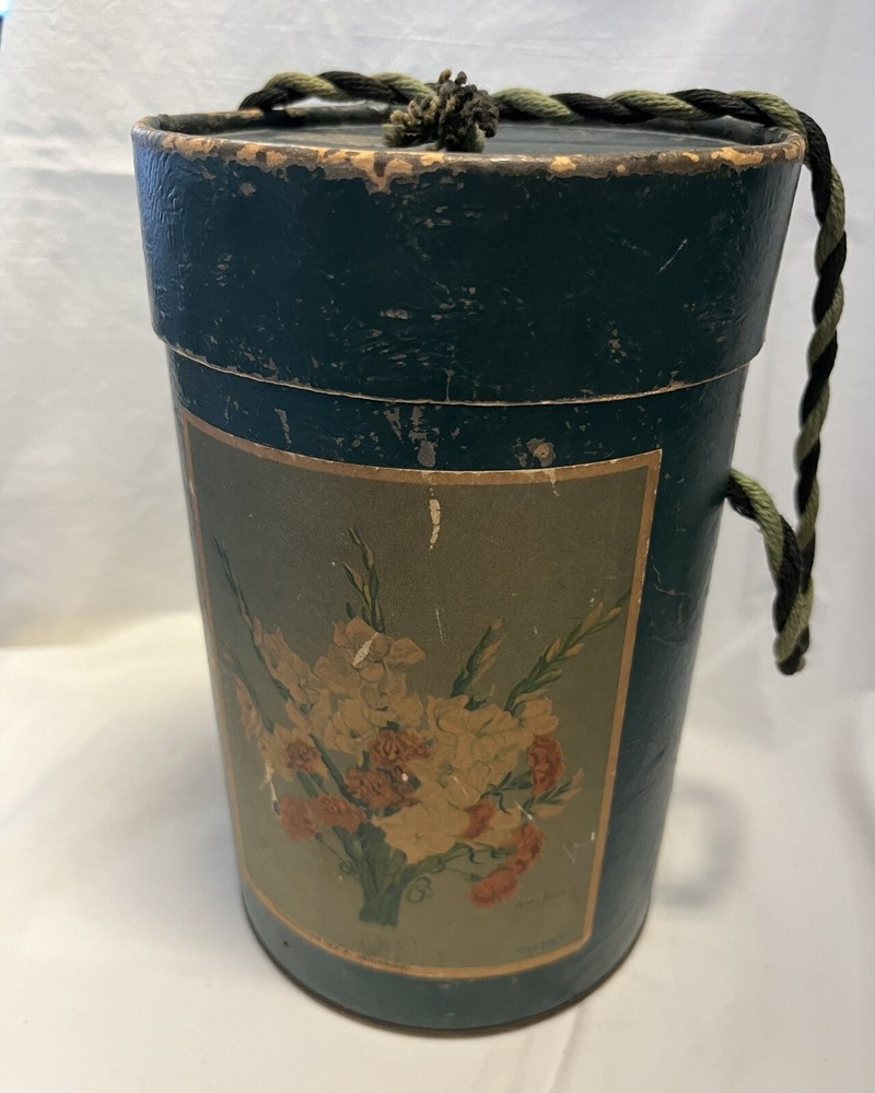 Vintage Yarn Knitting Box Holder Keeper