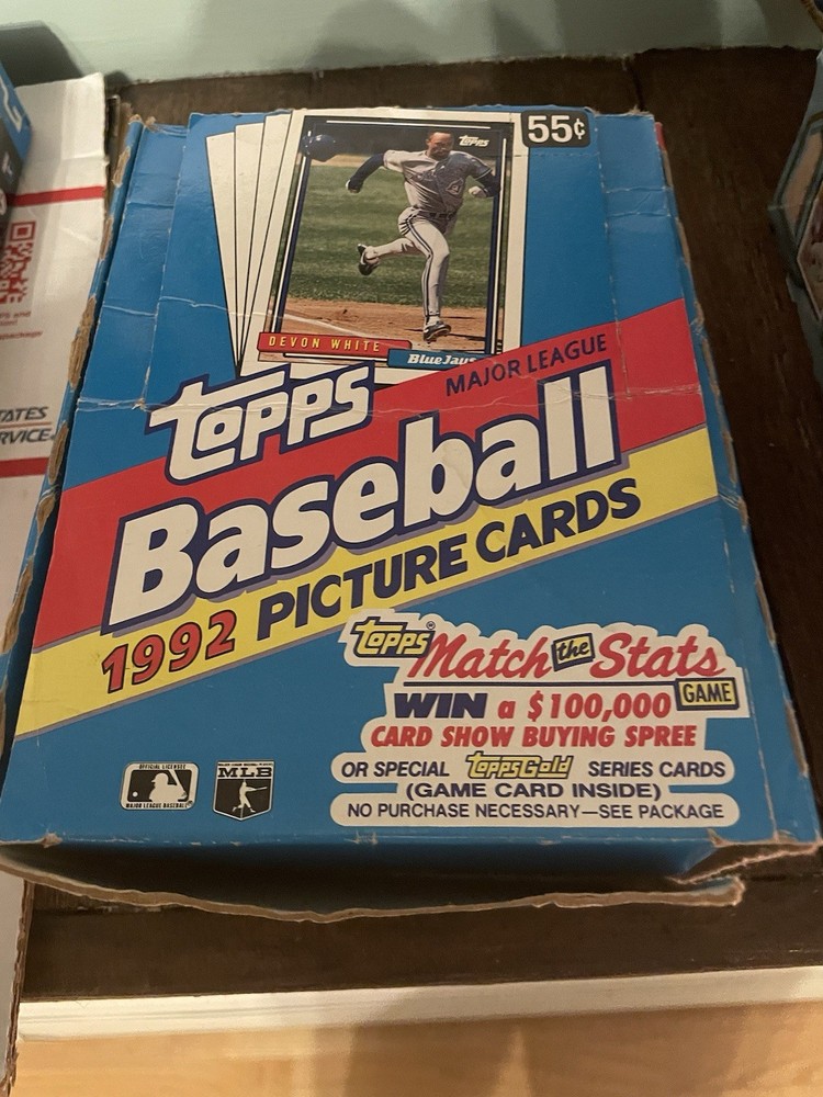1992 topps baseball Box, Estate Sale