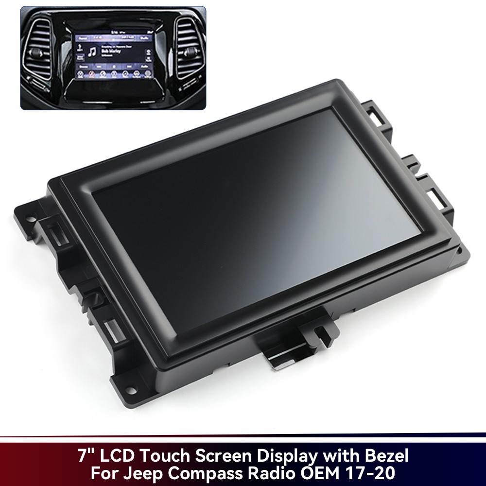 7" LCD Touch Screen Display w/ Frame Radio Navigation For 2017-2020 Jeep Compass