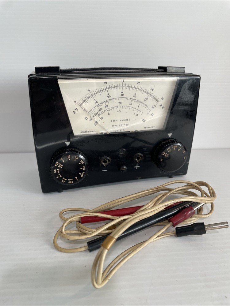 Phillips Type P 817 00 Analog Multimeter. Tested & Working With Testers.