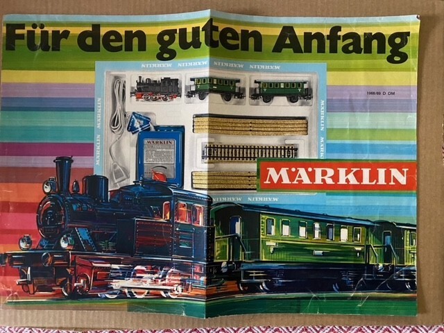Marklin Foldout Brochure "A Good Start" - German Text 1968/1969
