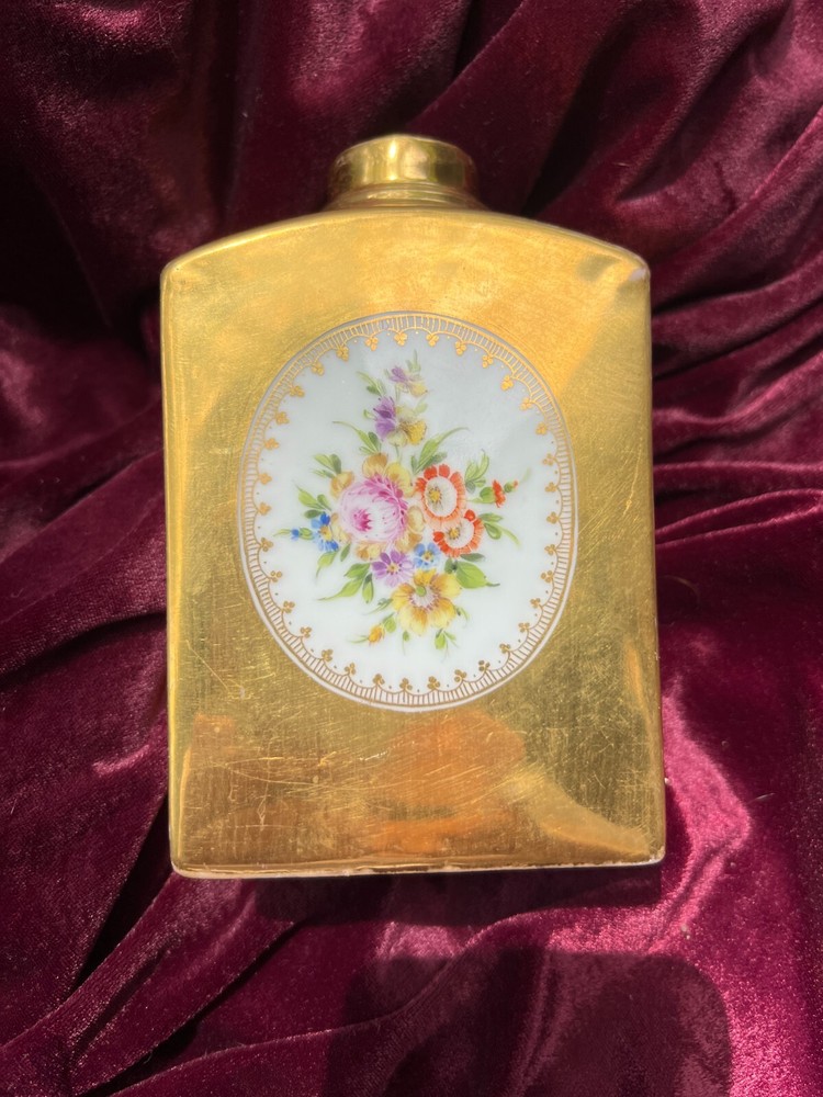 Richard Klemm Dresden Gold Tea Caddy