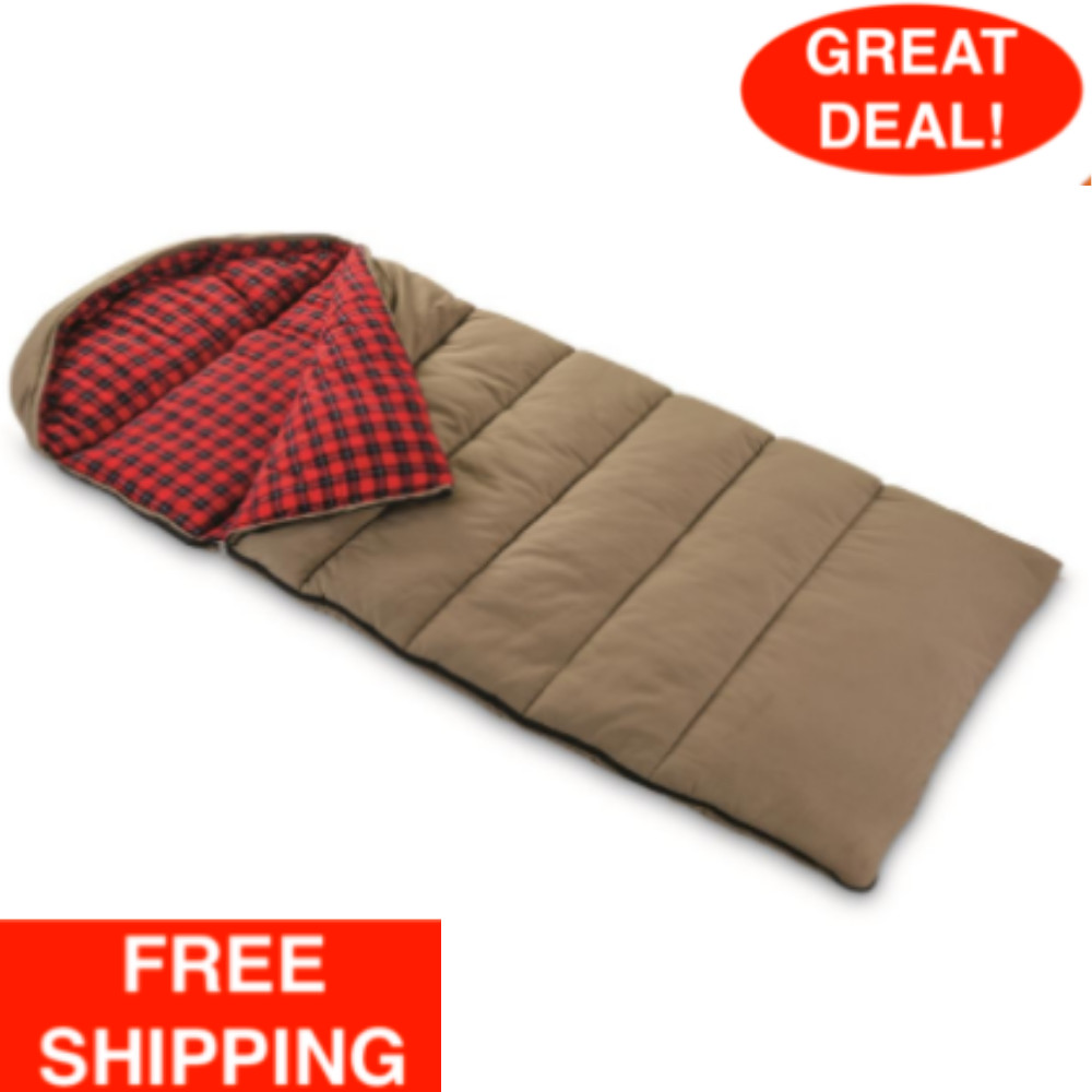 Guide Gear Canvas Hunter Extreme Sleeping Bag -30°F Rectangular-Shaped With Hood