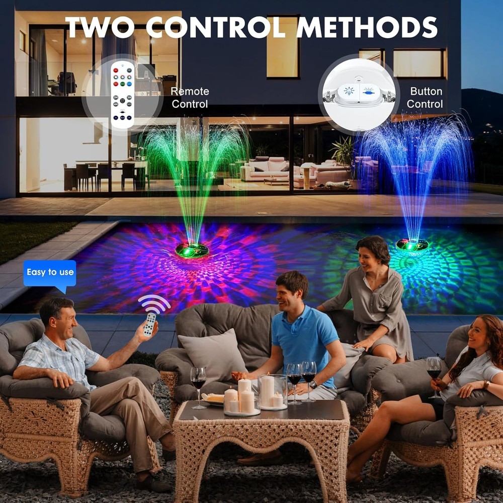 Upgraded Pool Fountain with Remote