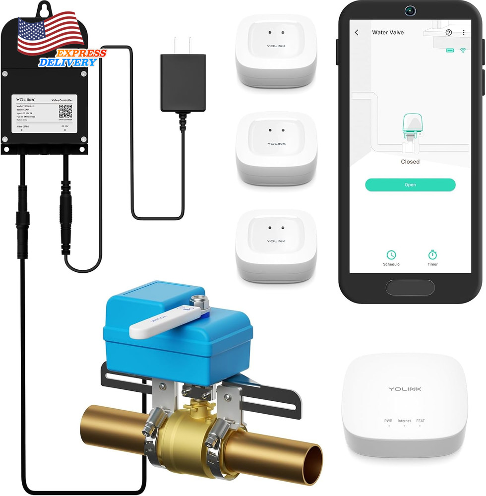 DIY Automatic Water Leak Detection & Shut-Off Starter Kit EVO Valve Operator NEW