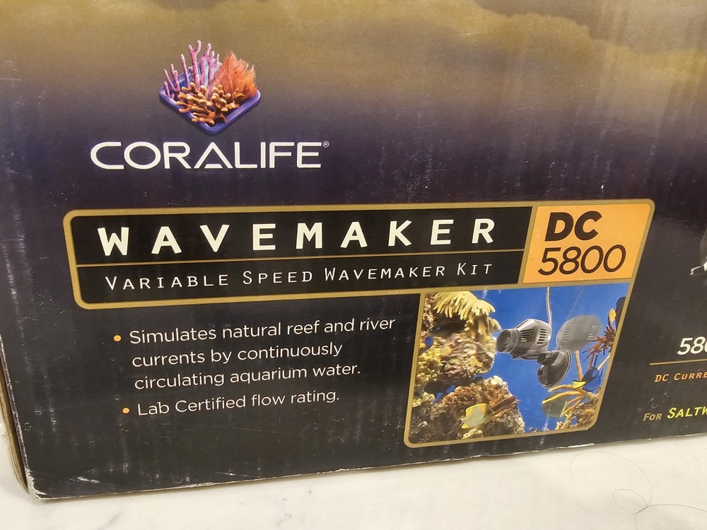 Coralife Aquarium Wavemaker DC5800 Variable Speed Kit Open Box Salt & Freshwater