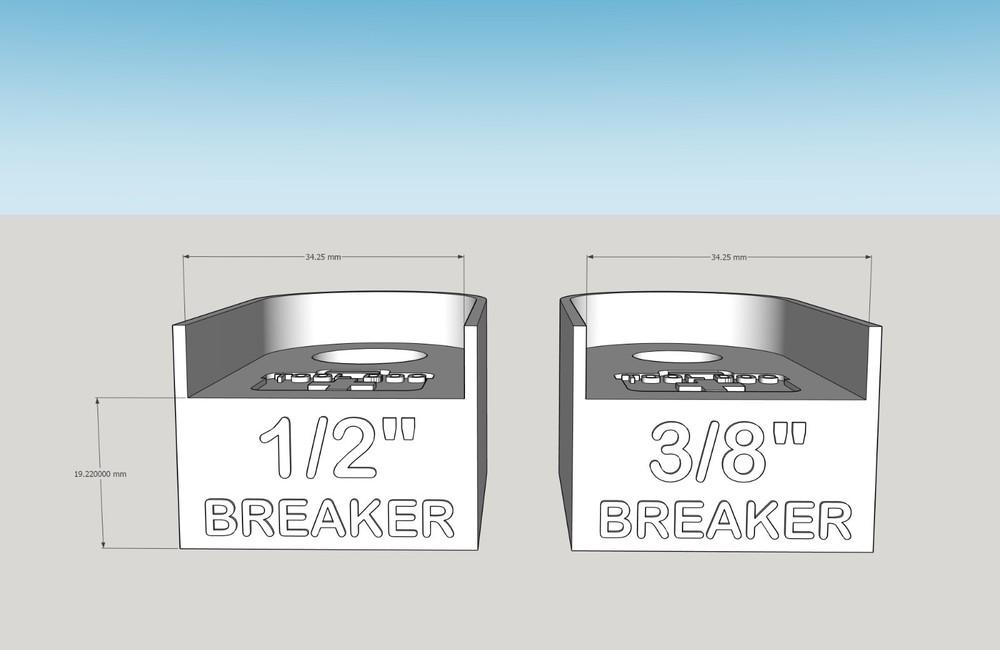 Breaker Bar Holders - Modular Magnetic Tool / Toolbox Organization